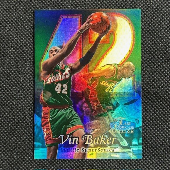 1998-1999 Flair Showcase Vin Baker #58 Row 2 Seattle Supersonics - Picture 1 of 2